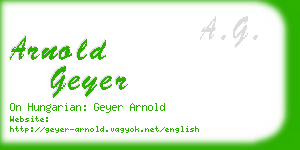 arnold geyer business card